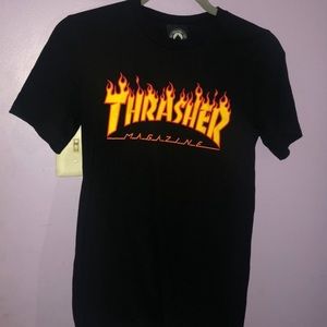 Thrasher flaming logo tshirt
